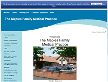 Tablet Screenshot of maplesfamilymedicalpractice.nhs.uk